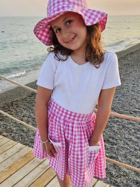 Bawełniana spódniczka CLAIRE Pink Bawełniana spódniczka CLAIRE Pink