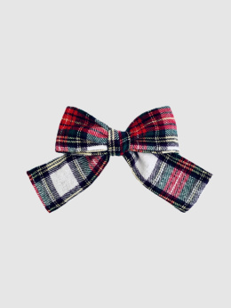 Spinka kokarda SAMANTA Tartan White