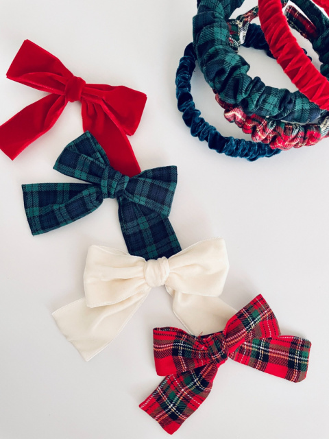 Spinka kokarda SARAH Tartan Dark Blue