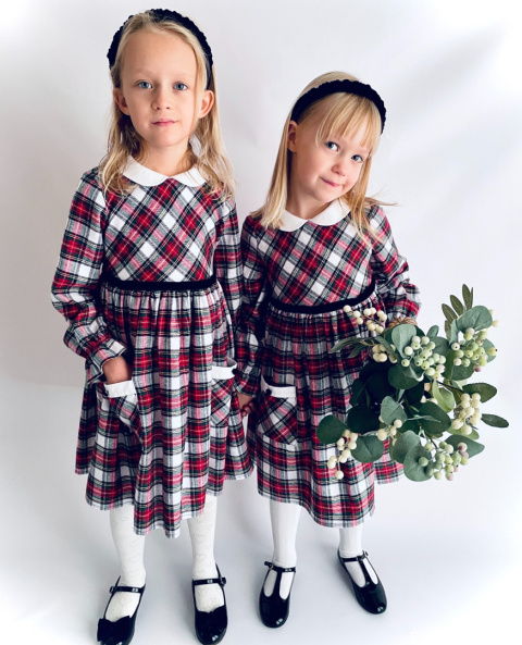 Sukienka SAMANTA Tartan White