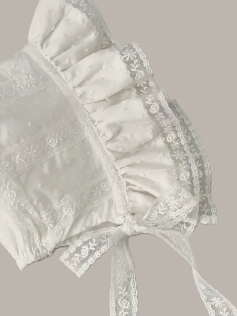 Bonetka do Chrztu Świętego Plumeti White Vintige Bonetka do Chrztu Świętego Plumeti White Vintige
