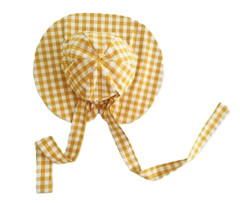 Kapelusz z kokardą Vichy Yellow